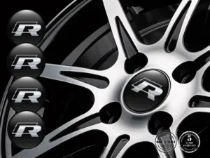 VW Rim Stickers Car Variant Domed Label Style
